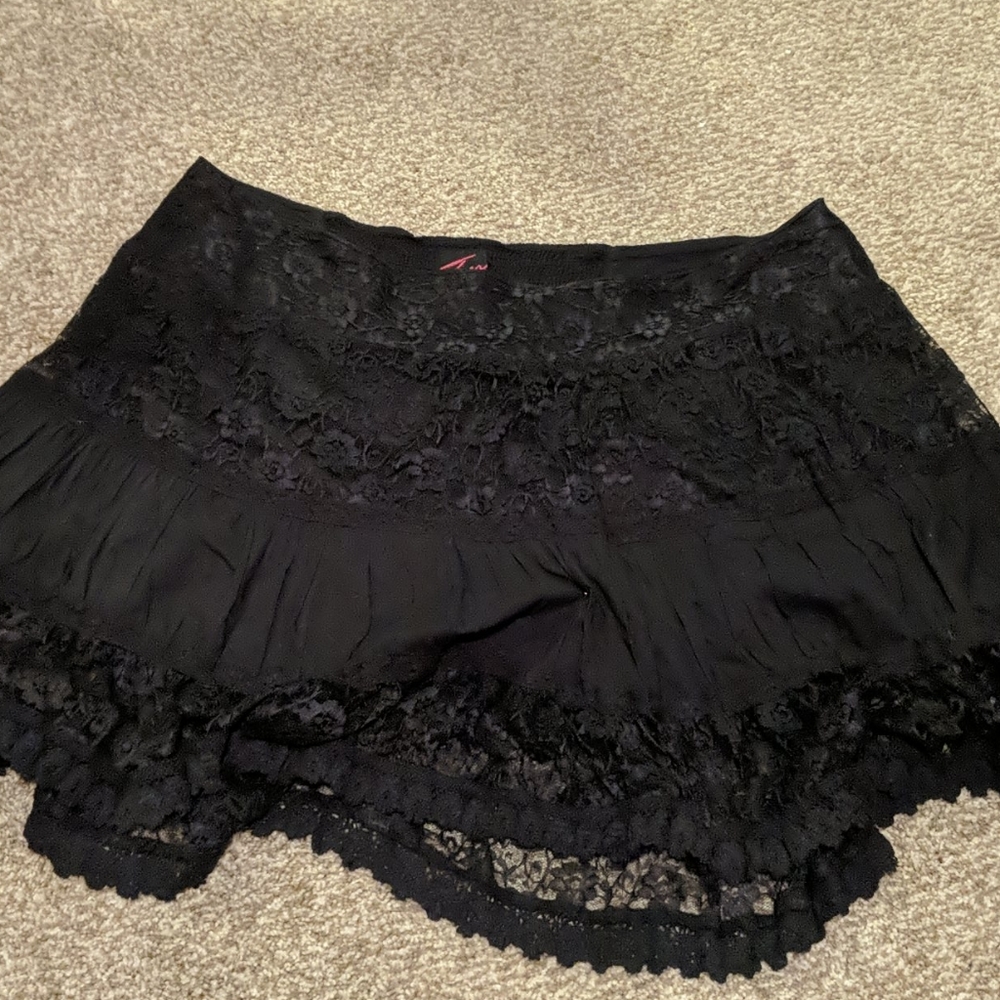 Black lace skirt